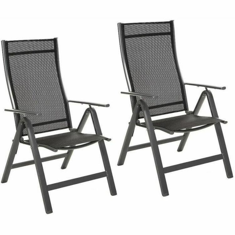Fieldmann FDZN 5018 garden chairs 2 pcs anthracite set