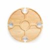 Livoo MES150 snack tray rubber wood with glass holders