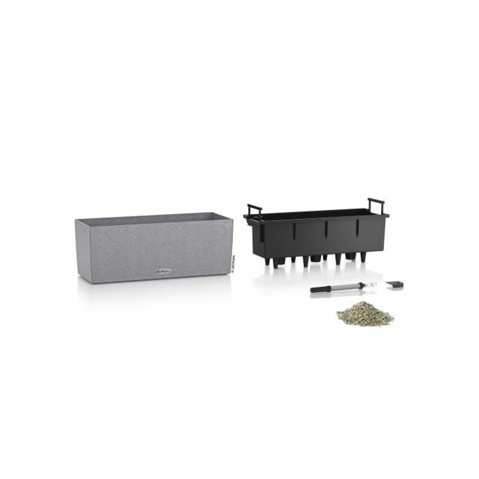 LECHUZA BALCONERA Stone 50 self-watering balcony planter gray