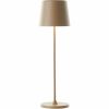 Brilliant Kaami G90939/18 oplaadbare LED tafellamp cappuccino/matgoud IP44 dimbaar