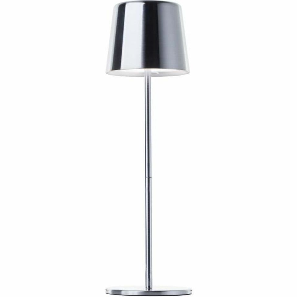 Brilliant Xaana G40939/68 rechargeable LED table lamp nickel/aluminum IP44 37 cm