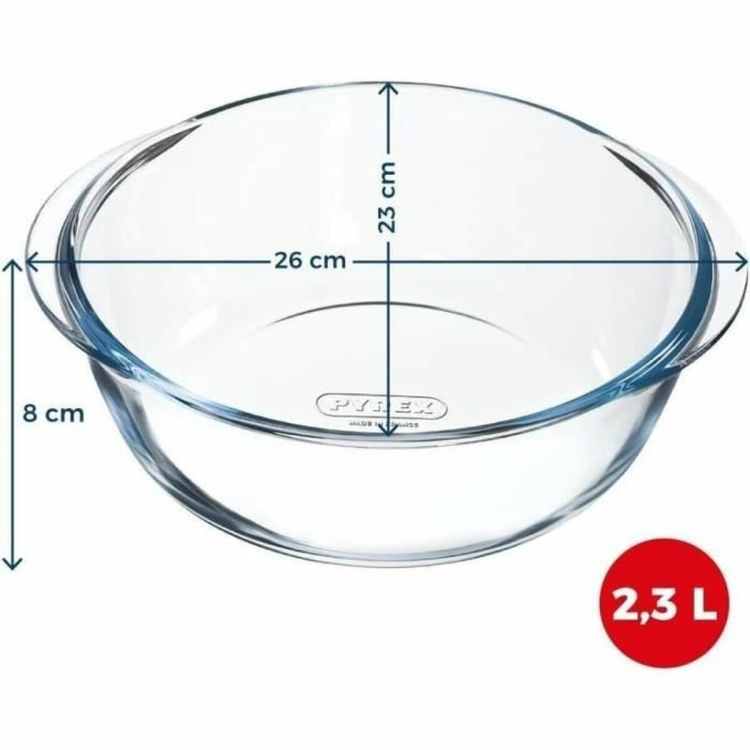 Pyrex Airfryer Oven Dish 26 cm Round Borosilicate 2.3 L