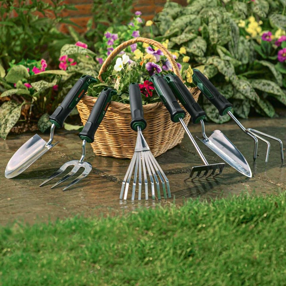 Bosch hand fork 06008B5400 flower fork stainless steel soft grip