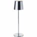 Brilliant Xaana G40939/68 rechargeable LED table lamp nickel/aluminum IP44 37 cm