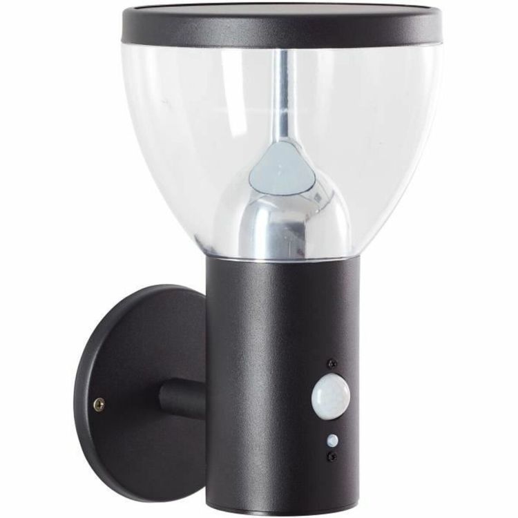 Brilliant Tulip G40410/06 LED solar outdoor wall light black with motion sensor IP44 24.5 cm