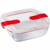 Pyrex Cook & Heat 3x1L vierkante glazen bewaarbakken