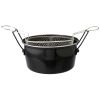 Baumalu Friteuse du Nord 28 cm zwart emaille met mand
