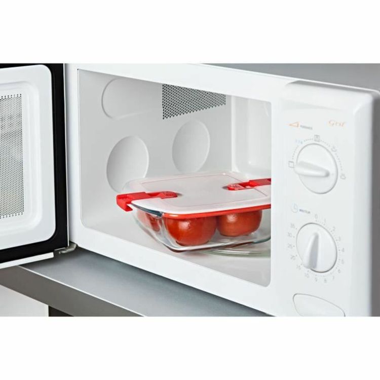 Pyrex Cook & Heat 3x1L vierkante glazen bewaarbakken
