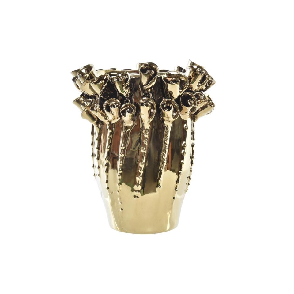 DKD Home Decor gold porcelain vase modern 23 cm