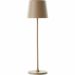 Brilliant Kaami G90939/18 oplaadbare LED tafellamp cappuccino/matgoud IP44 dimbaar