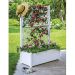 Stefanplast Italia plantenbak met trellis 80L wit 100 cm