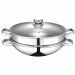 Baumalu wok- en stoompan 2-in-1 RVS 32 cm inductie