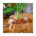 Livoo MES150 snack tray rubber wood with glass holders