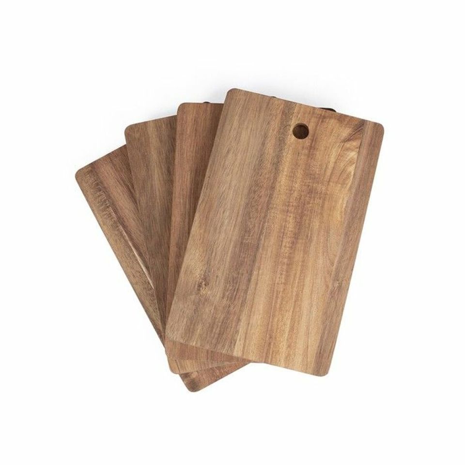 Livoo MES152 snijplanken set 4 stuks FSC acacia met houder
