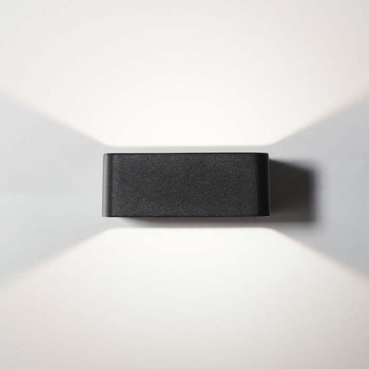Brilliant Golda G90974A06 LED outdoor wall light black IP54 12 cm