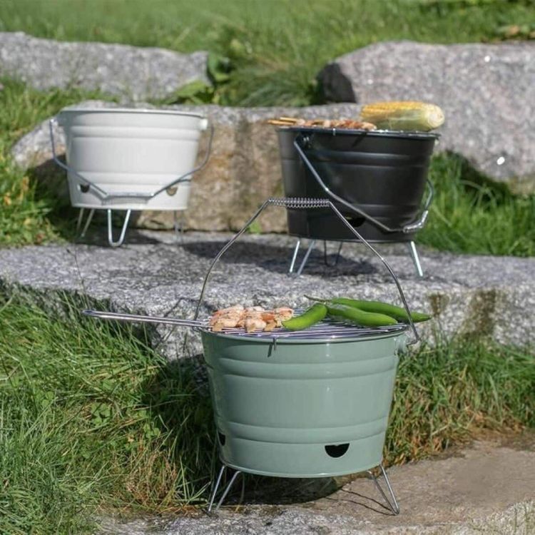 Livoo DOC327N houtskoolbarbecue 27 cm met draaggreep zwart