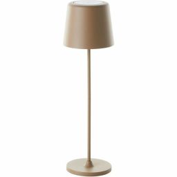 Brilliant Kaami G90939/18 rechargeable LED table lamp cappuccino/matt gold IP44 dimmable