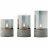 Brilliant Bougie G92635A93 LED kaarsenset 3 stuks grijs/rookglas IP44
