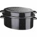 GSW Noir kookpan/pan met deksel geëmailleerd staal