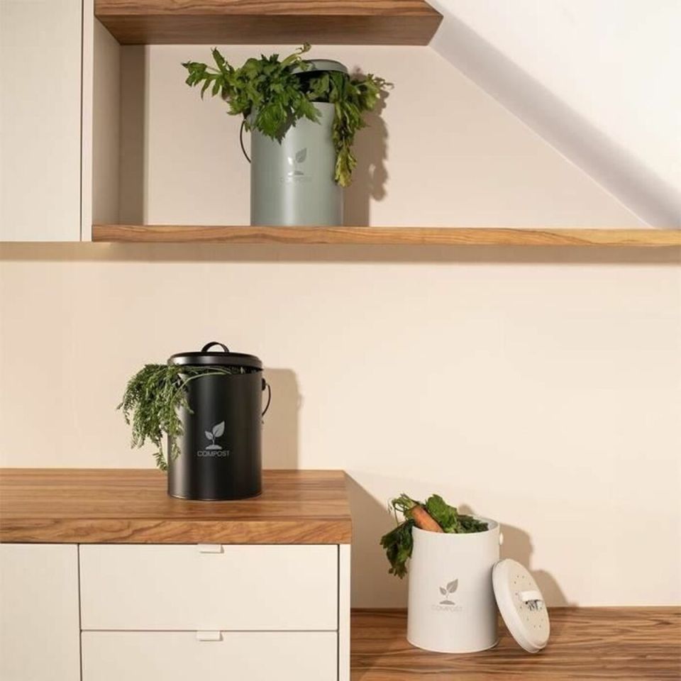 Livoo MES154C keukencompostemmer 6L met koolfilter