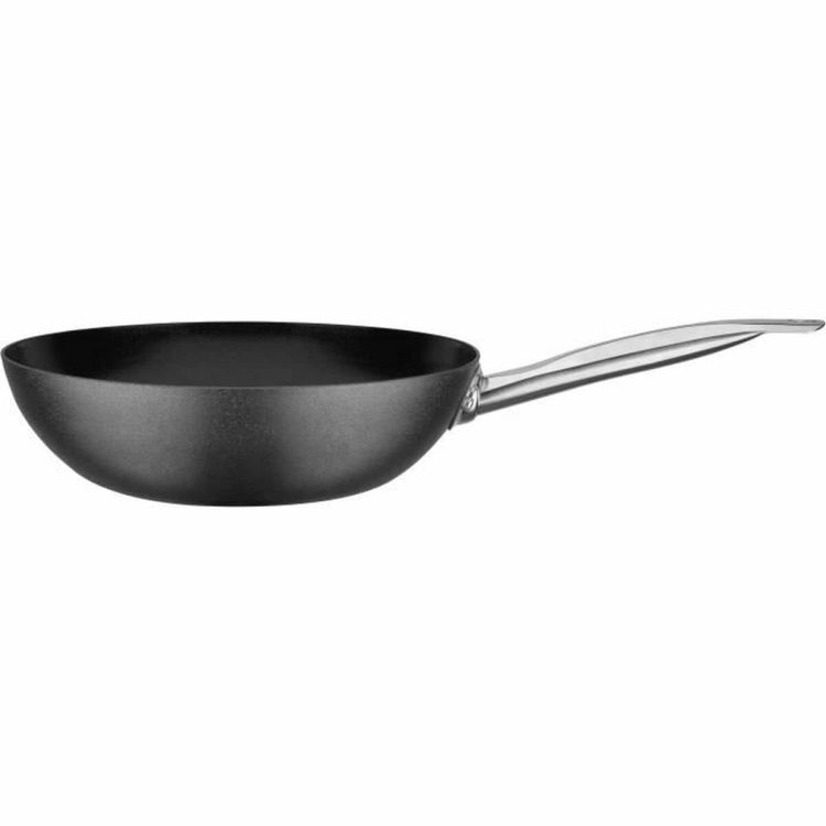 GSW Avanti wokpan 28 cm koolstofstaal inductie zwart