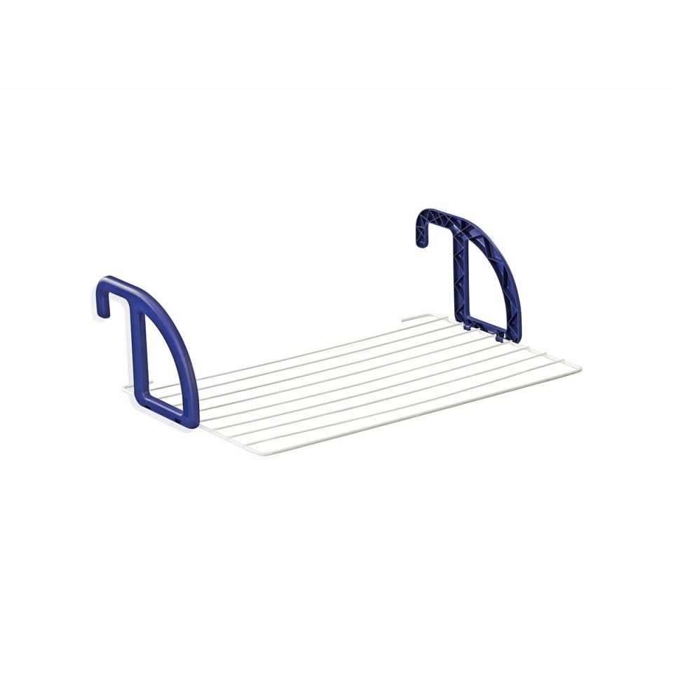 Leifheit Classic 70 hangdroogrek balkon wit/blauw