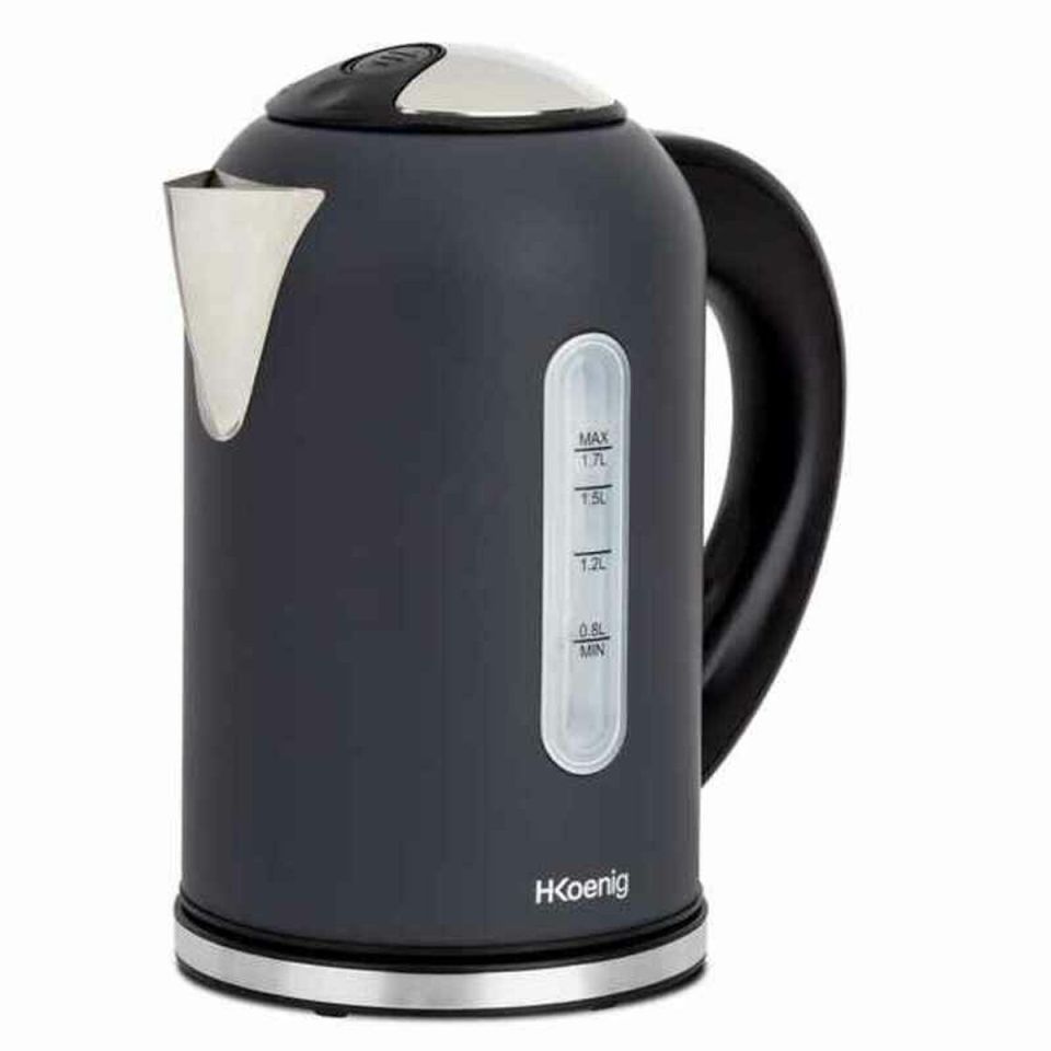 H.Koenig BOE52 waterkoker 1,7L 2200W zwart/RVS