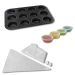 Zenker muffin baking set 3-piece with 12-mold and piping bag