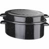 GSW Noir kookpan/pan met deksel geëmailleerd staal