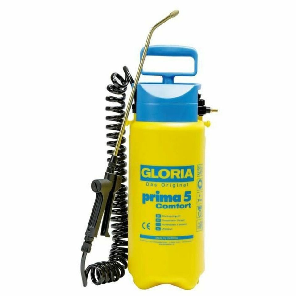 Gloria Prima 5 Comfort drukspuit 5L met spiraalslang