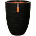 Capi Europe Vase Elegant Low Rib NL black Ø46 x H58 cm 75L