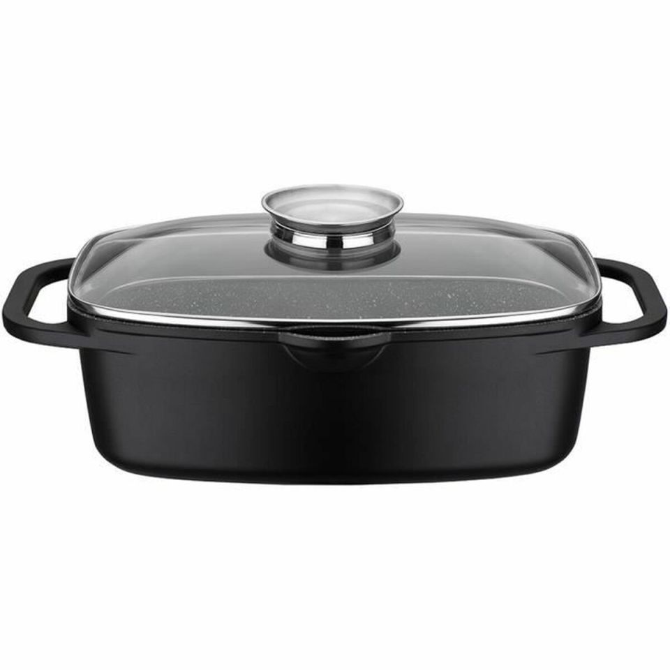 Baumalu 382983 rectangular casserole / roaster 33 x 21 cm black ceramic