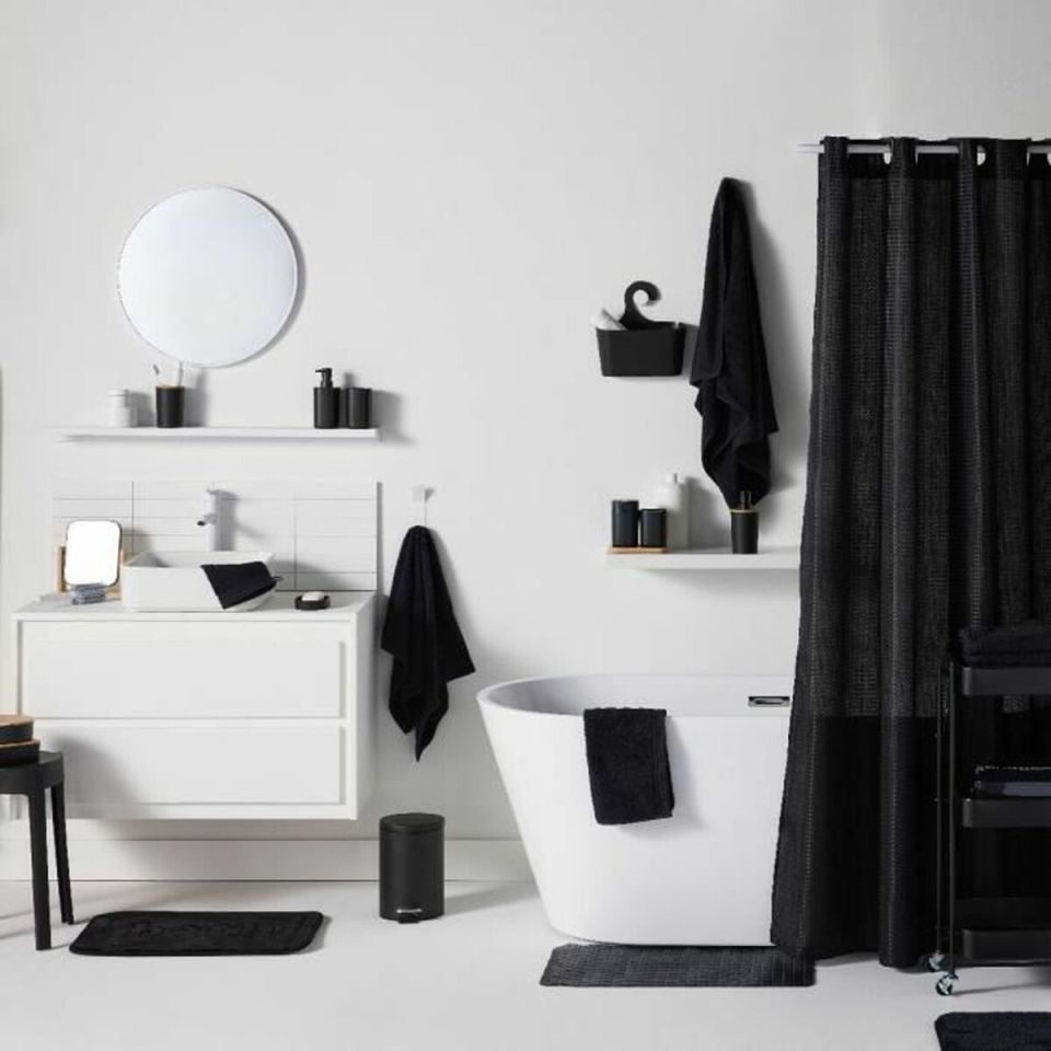 Badset TODAY HOY Zwart Plastic Modern (6 Stuks)