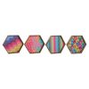 DKD Home Decor tray set natural/multicolor MDF 35 x 35 x 5 cm (4 pieces)
