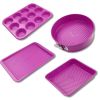 Fackelmann Tasty Pâtisserie baking mold set fuchsia 4-piece