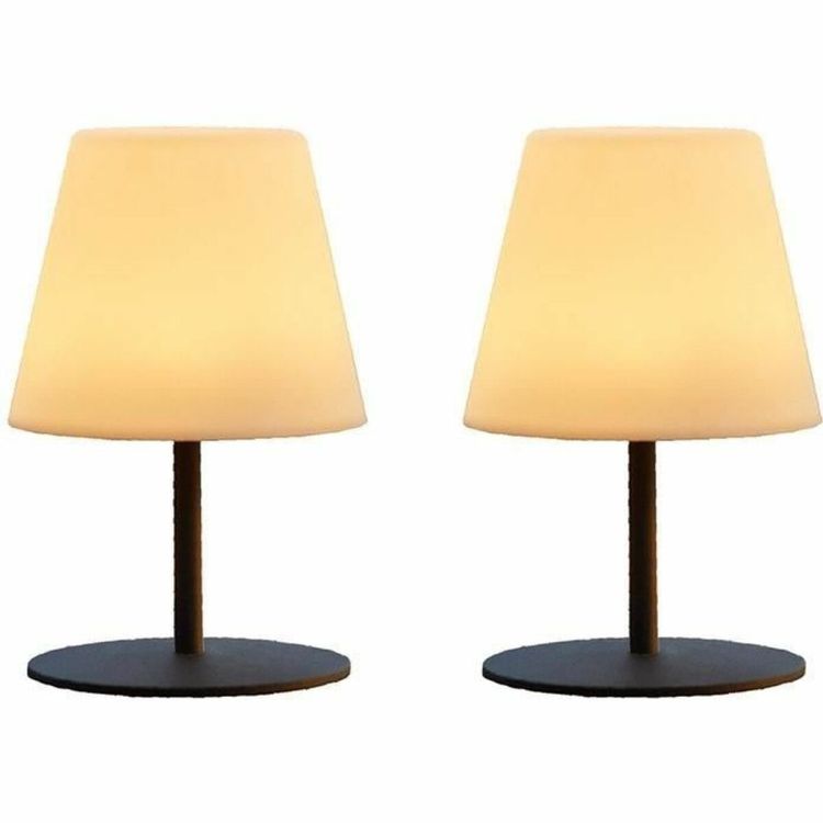 Lumisky TWINS set 2 draadloze LED tafellampen grijs