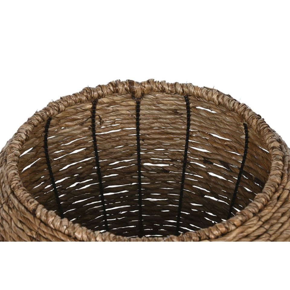Home ESPRIT plantenbakkenset bruin metaal/vezel 41 x 41 x 32 cm