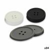 Kinvara silicone glass coasters white/black/gray set of 24 pieces