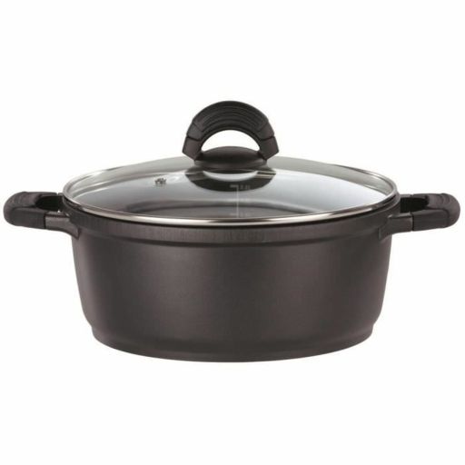 GSW SilcoGUSS Noir kookpan 28 cm 7 liter inductie Pan GSW 30 x 16 x 33 cm Zwart Ø 28 cm | Huisbest.nl
