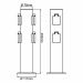 Brilliant Dody 96448A06 outdoor power outlet 4-gang black IP44 40 cm