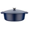 GSW Blue Magic braadpan gietijzer 33 x 26 cm blauw
