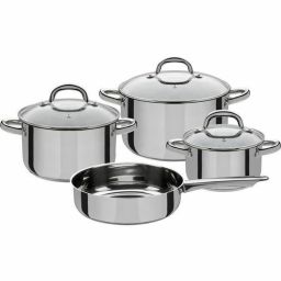 GSW Montreal stainless steel pan set induction 24 cm 7-piece