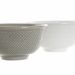 DKD Home Decor kommen set 2 stuks wit/grijs porselein vintage 12,5 cm