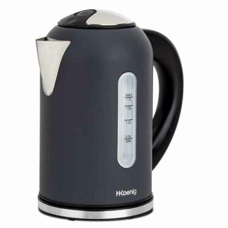 H.Koenig BOE52 waterkoker 1,7L 2200W zwart/RVS