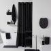 Badset TODAY HOY Zwart Plastic Modern 4 Onderdelen (4 Stuks)
