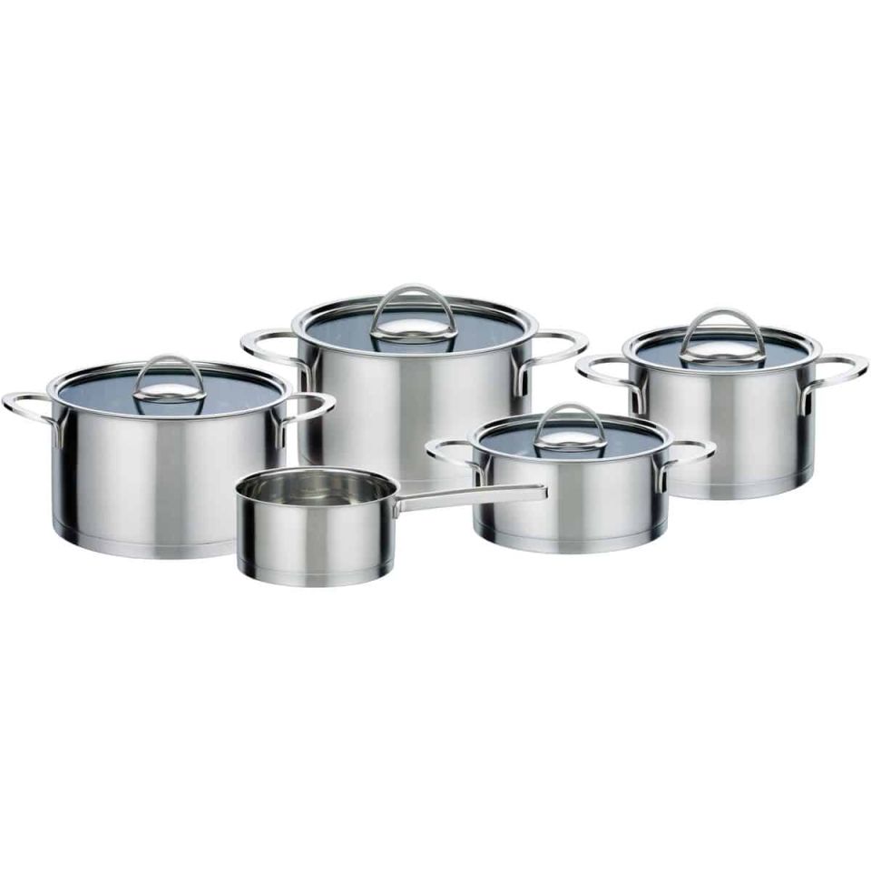 GSW Elegance RVS pannenset inductie zilver 9-delig