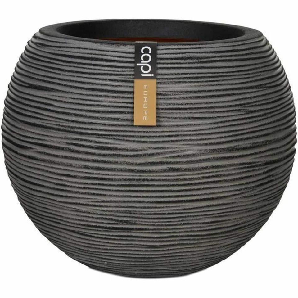 Capi Europe Vase Bulb Rib NL anthracite Ø40 x H32 cm 27L