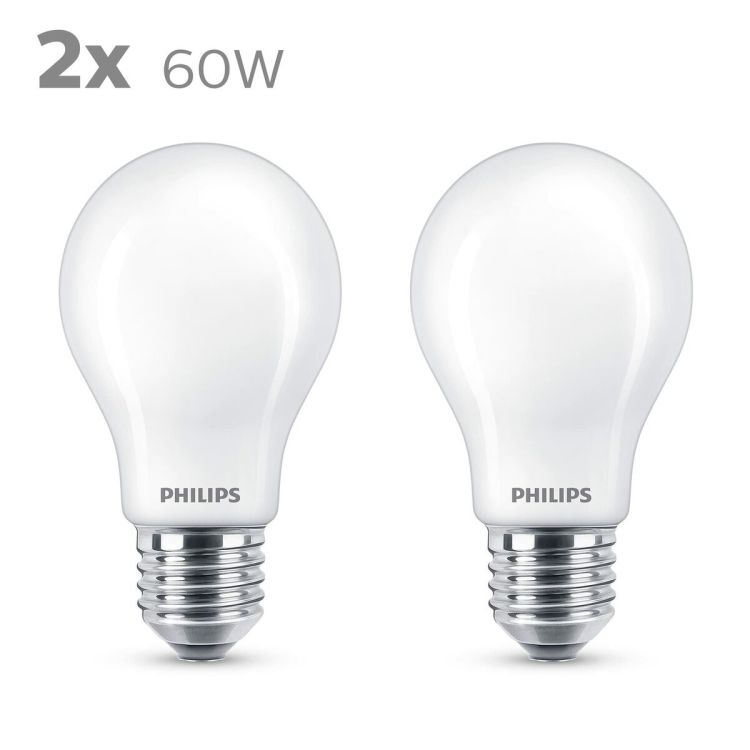 Philips LED standaardlamp E27 2700K 806 lm (2 stuks)
