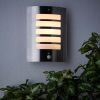 Brilliant Todd 47698/82 outdoor wall light stainless steel with motion sensor IP44 E27 29 cm