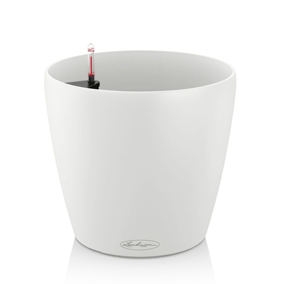 Lechuza Classico Color 28 flower pot white 9L set